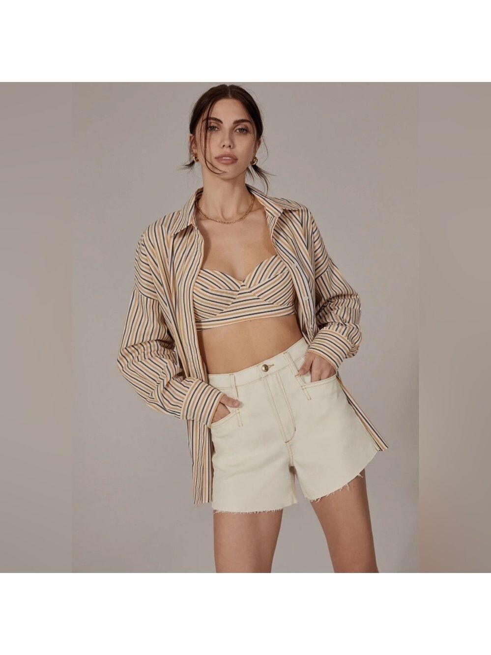 FAVORITE DAUGHER The Jordie Super High Rise Shorts in Topanga Size 32